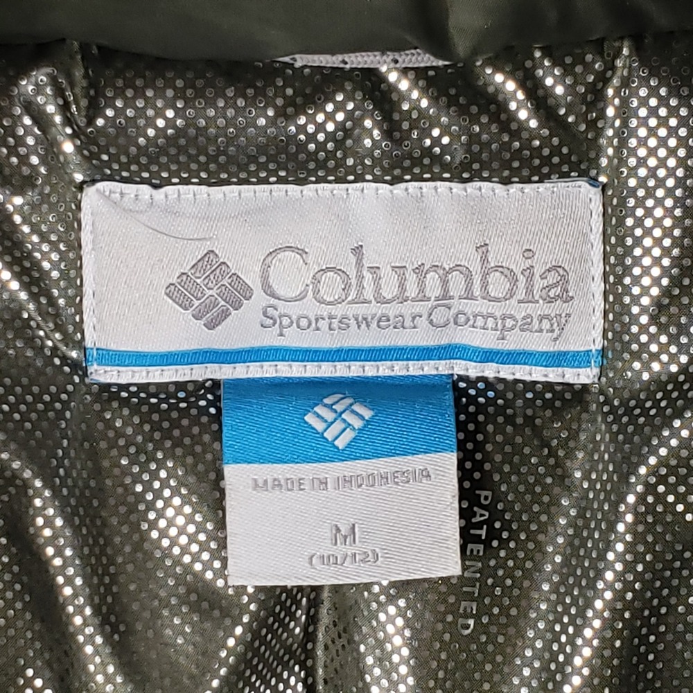 Columbia Girls M 10/12‎ Sage Green Omni-Heat Parka Gorpcore Winter Jacket Hooded - Picture 7 of 10
